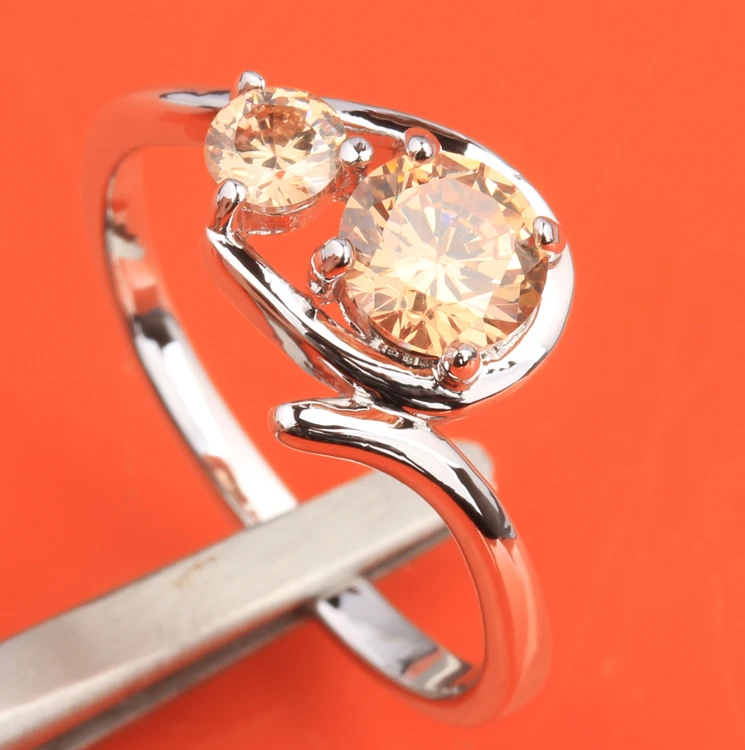 Милостивый шампанское коричневый Morganite Перидот Кубического Циркония Камни