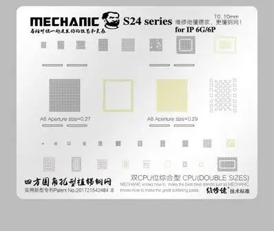 Механика BGA трафарет для iPhone 5/5S/6 Plus/7/7Plus/8/8P/X/XS/XR/Макс Шаблон IC законсервированное