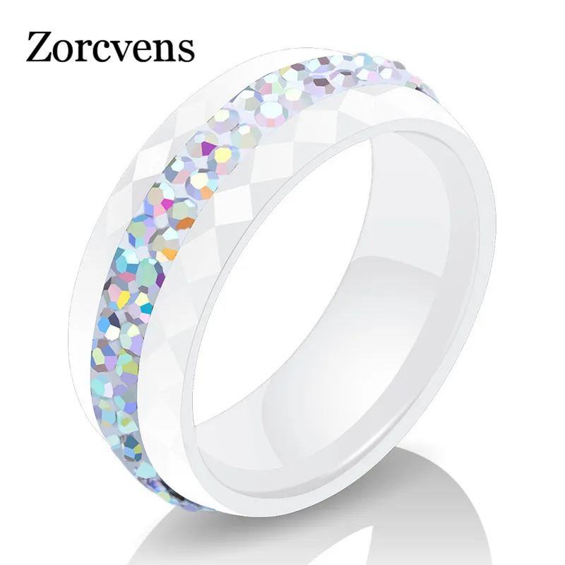 ZORCVENS новое издание женское керамическое кольцо черно белое Ювелирное подарки