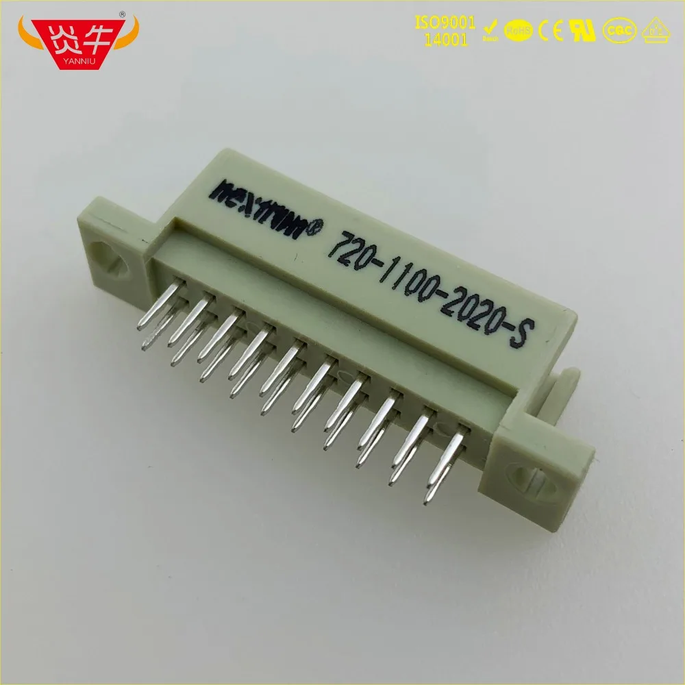 Контактный разъем 220 DIN 710-1100-2020-S 2*10P 20 контактов европейская розетка контактный