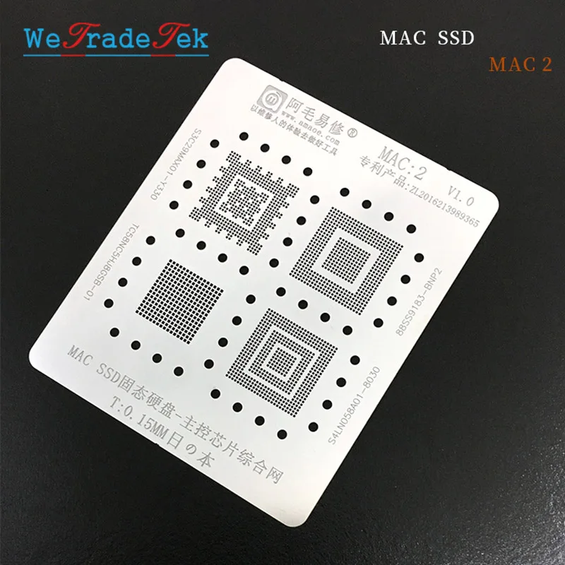 Микросхема MAC BGA набор трафаретов для припоя шаблон Macbook SSD DDR BGA108 BGA136 BGA128 BGA96 BGA132 BGA60