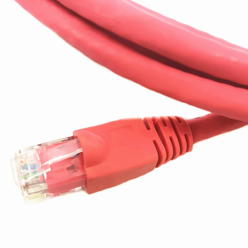 Cat6 UTP голый медный пропуск Fluke тестовый соединительный кабель 3 м LSZH красная