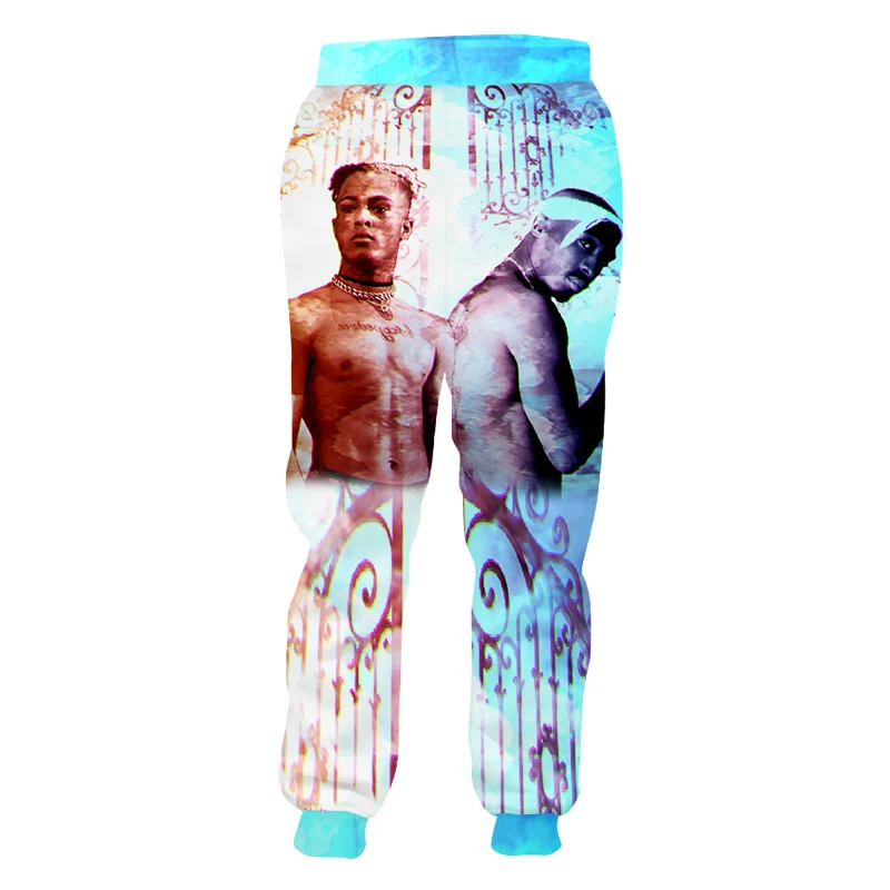 CJLM повседневные штаны Homme Модные свободные красочные 3d брюки печати Xxxtentacion хип