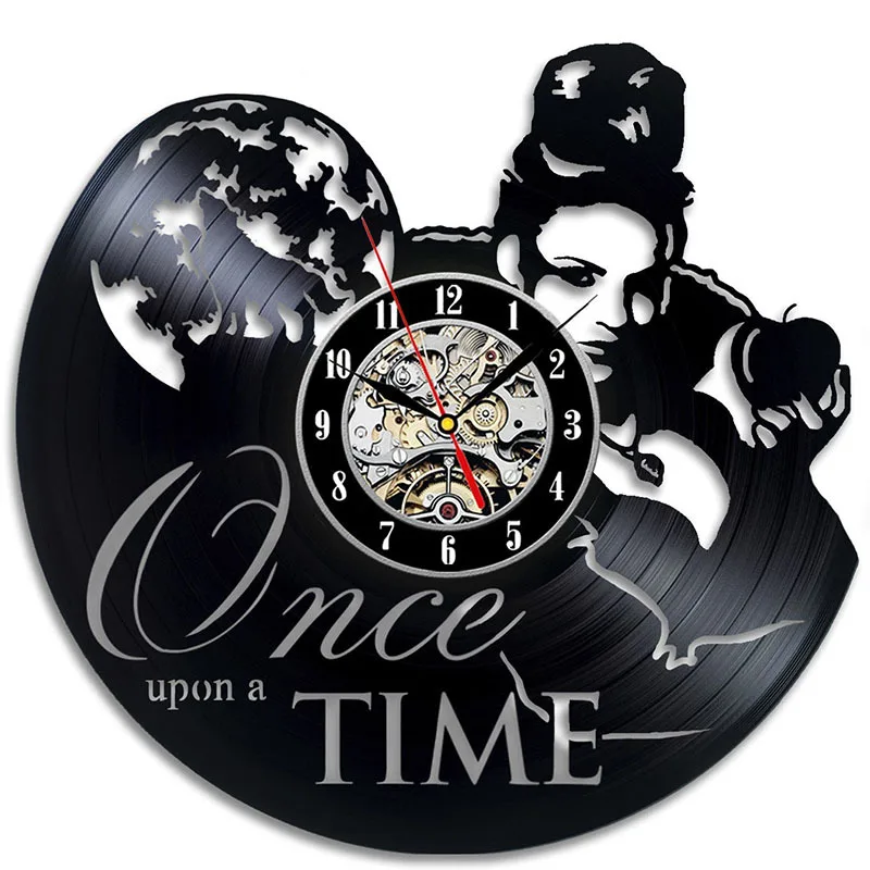 

Fairy Tale Circular Hollow Retro Vinyl Record Wall Clock Decorate Your Home With Modern Art Gifts for kids Girls And Boys Saat