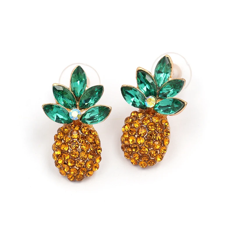 FASHIONSNOOPS Серьги Горячая Марка Кристалл Ананас Fruite аксессуары Brincos серьги Brinco Femme Модные украшения Bijoux