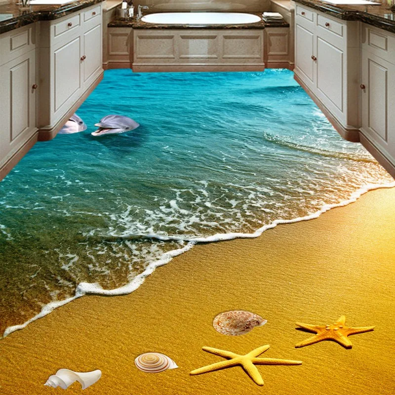 3D обои для ванной кухни балкона ПВХ | Обустройство дома