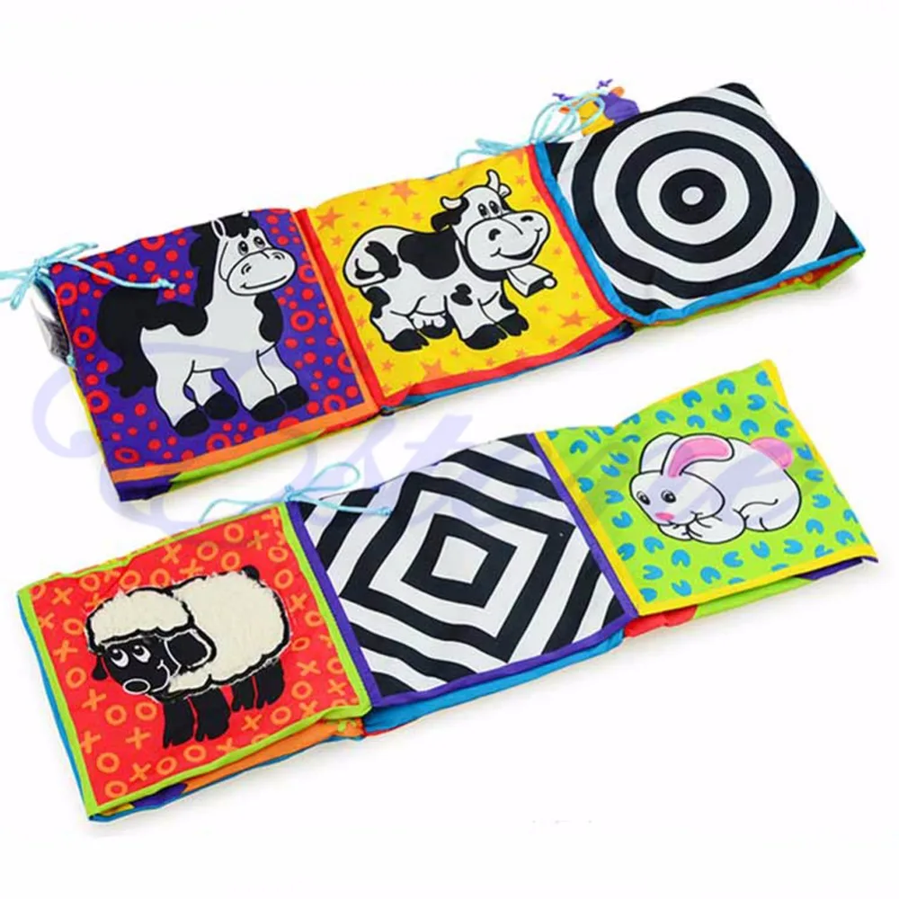 Малыш развитие высокая контрастность головоломка зоопарк тканевая книга|Чтение|