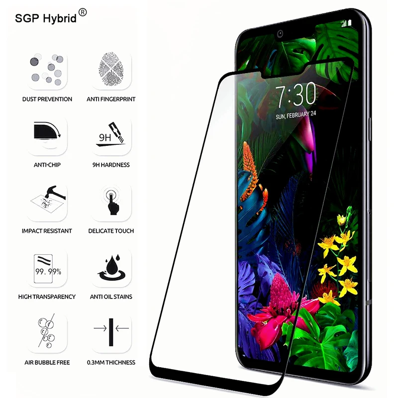 Full cover tempered glass for LG G8 ThinQ screen protectors for LG V20 V30 V40 Thinq q6 g6 K10 K8 protective glas film