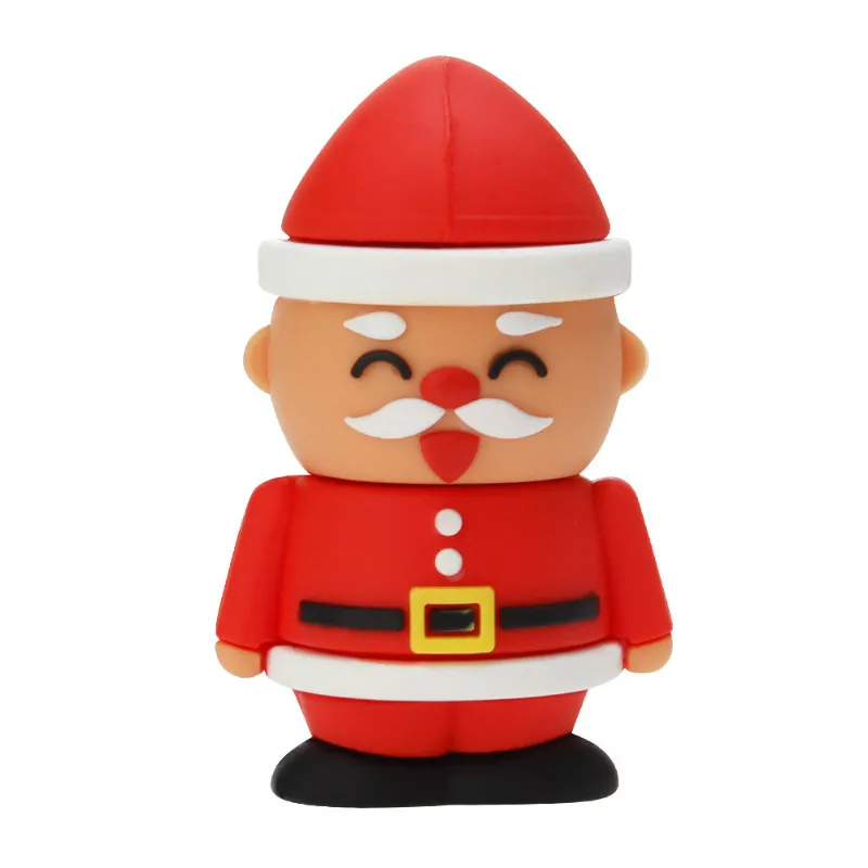 5 USB флэш-накопитель 64 ГБ 128 ГБ USB 2,0 накопитель 32 Гб мультфильм снеговики, елки подарки 4 ГБ 8 ГБ 16 ГБ Мини Санта Клаус флешка - Цвет: 5