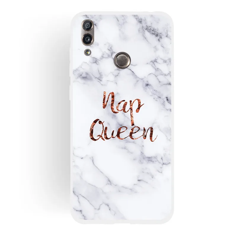 

Frosted Cover For Huawei Honor 8C Case Soft TPU matting Marble pattern covering Mobile Phone Cases