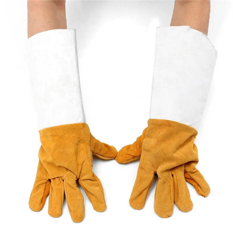 Натуральная binyeae сварки сварщиков работы мягкой натуральной кожи плюс Прихватки