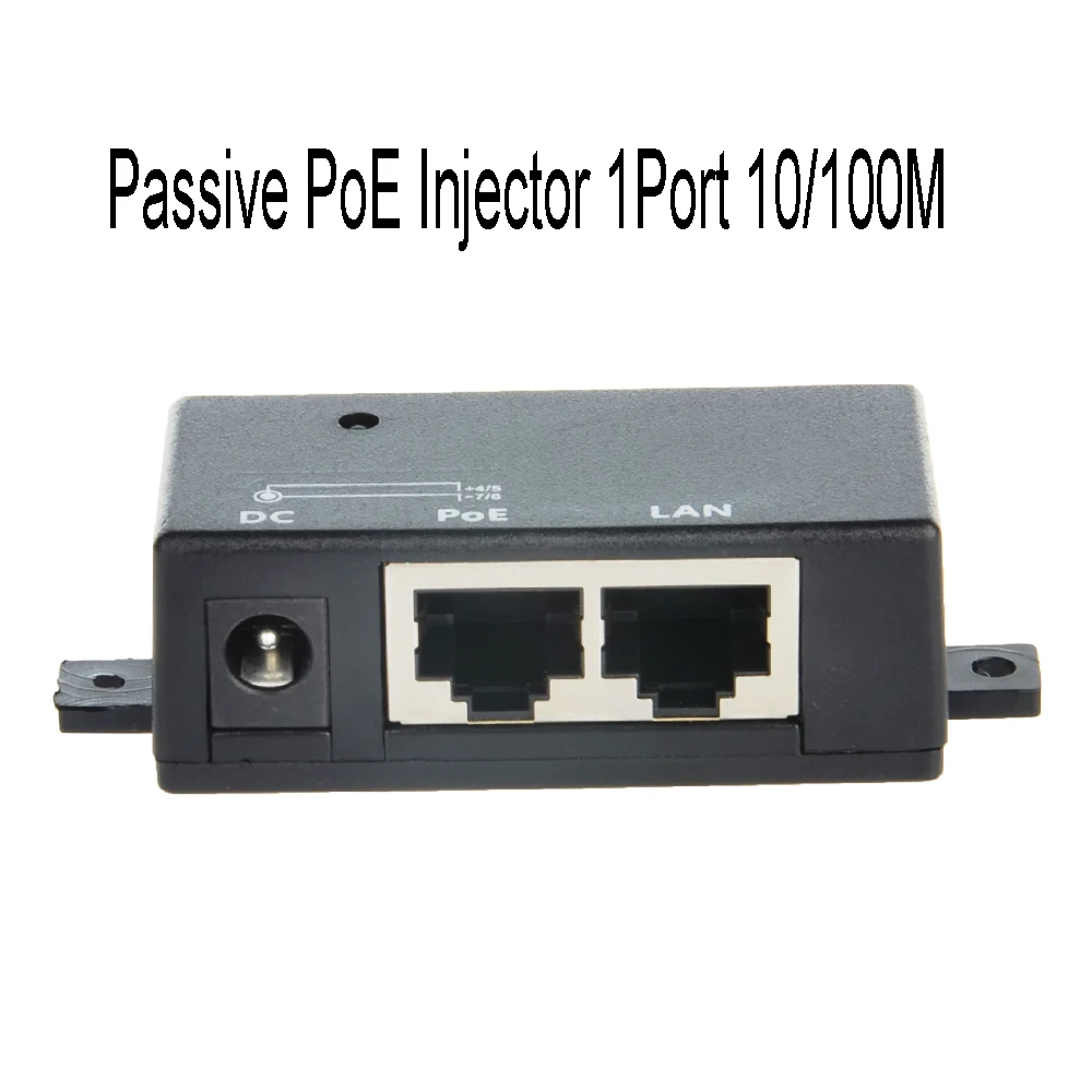 1 порт 10/100 настенное крепление для питания через Ethernet PoE инжектор с источником 48 в