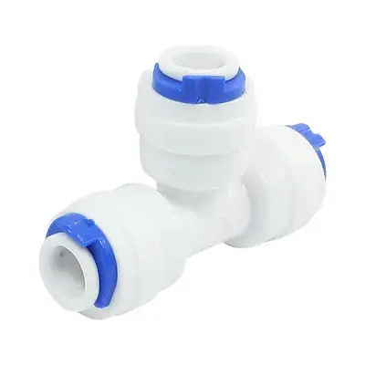 1/4 &quot3/8&quot Inline трубки коснитесь T быстрое подключение RO воды фитинги разъем аквариум фильтр для обратного