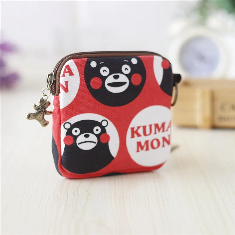 Холщовые женские кошельки для мелочи с мультяшным принтом сумки гигиенических