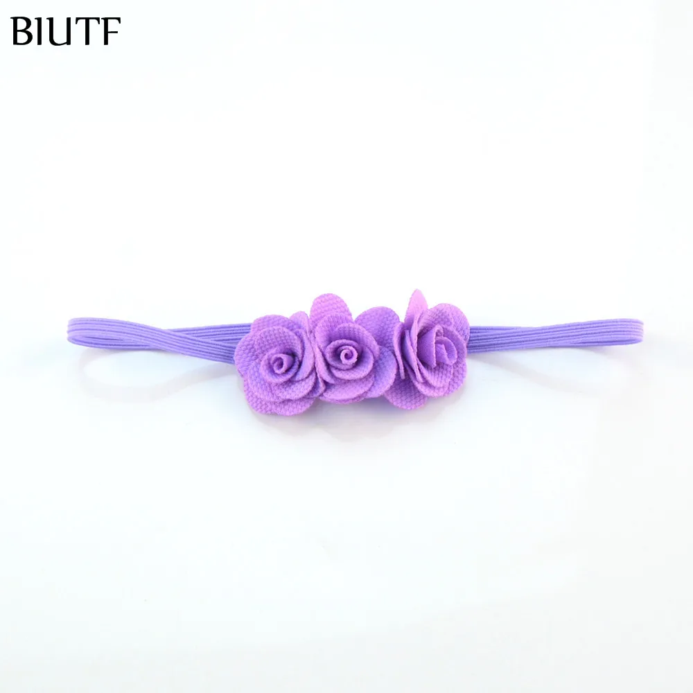 Эластичная Тонкая Повязка На Голову 14 шт./лот с цветами из тройной ткани для