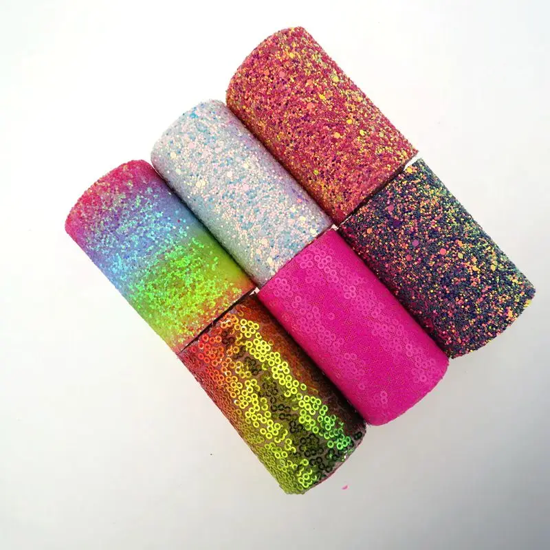 50 yards 75mm New Arrival Chunky Glitter Ribbon Blingbling Fabric Gift Package DIY Hair bows Material Sewing Accessories | Дом и сад