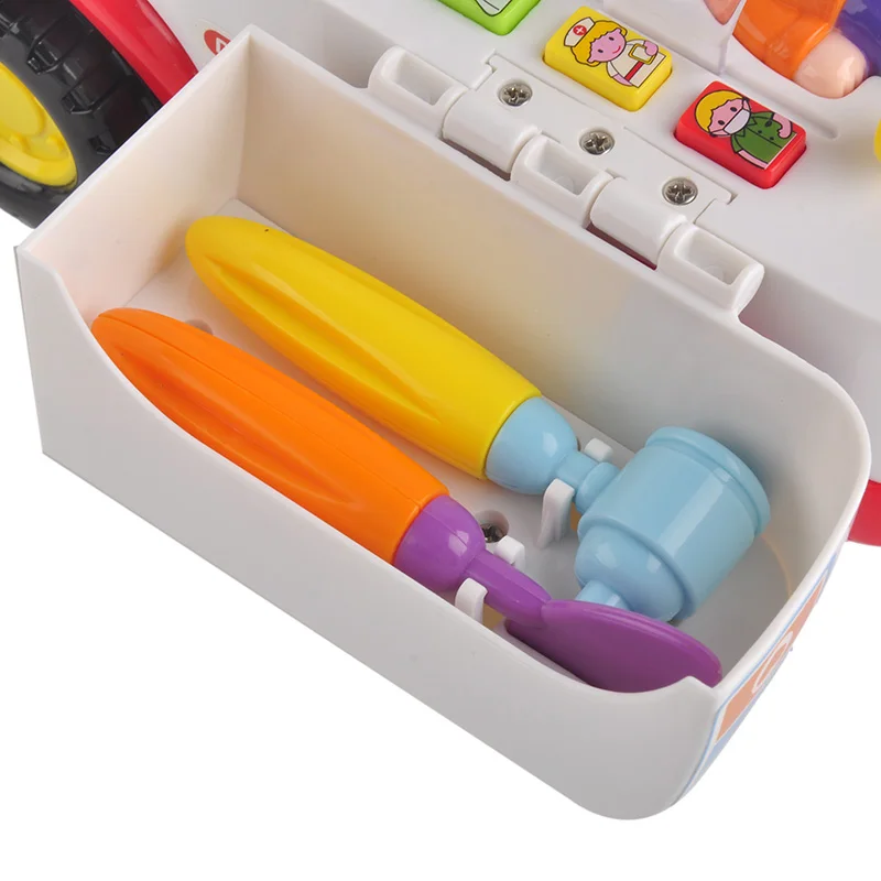 0-3 Years Old Baby Learning&educational Ambulance Toy Car Styling Doctor Emergency Model with Light and Music Electric Car kid