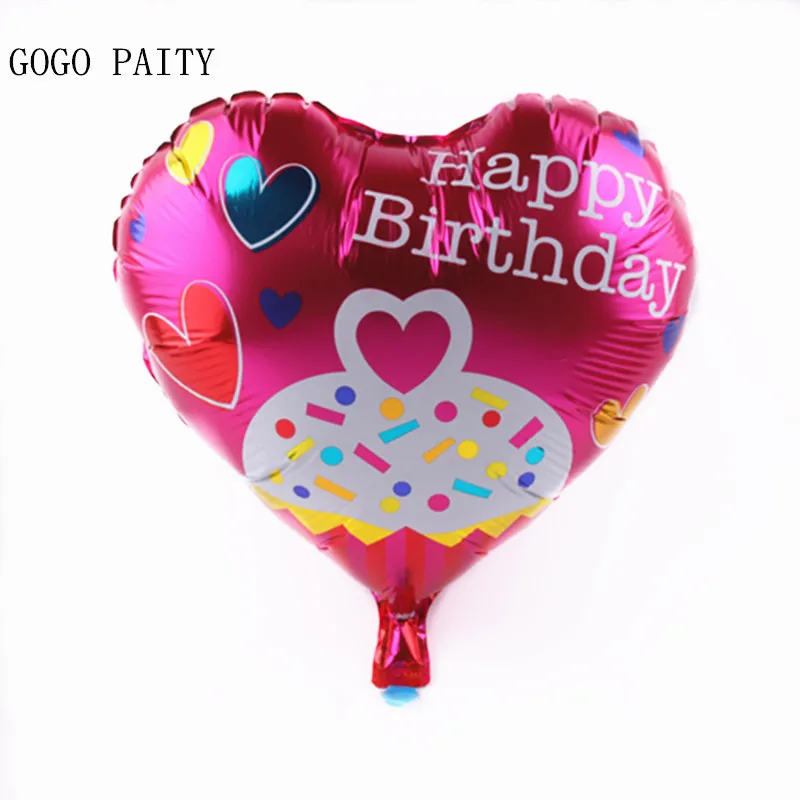 GOGO PAITY Shipping New Heart-shaped birthday party decoration film balloon balloons wholesale children's toys | Дом и сад