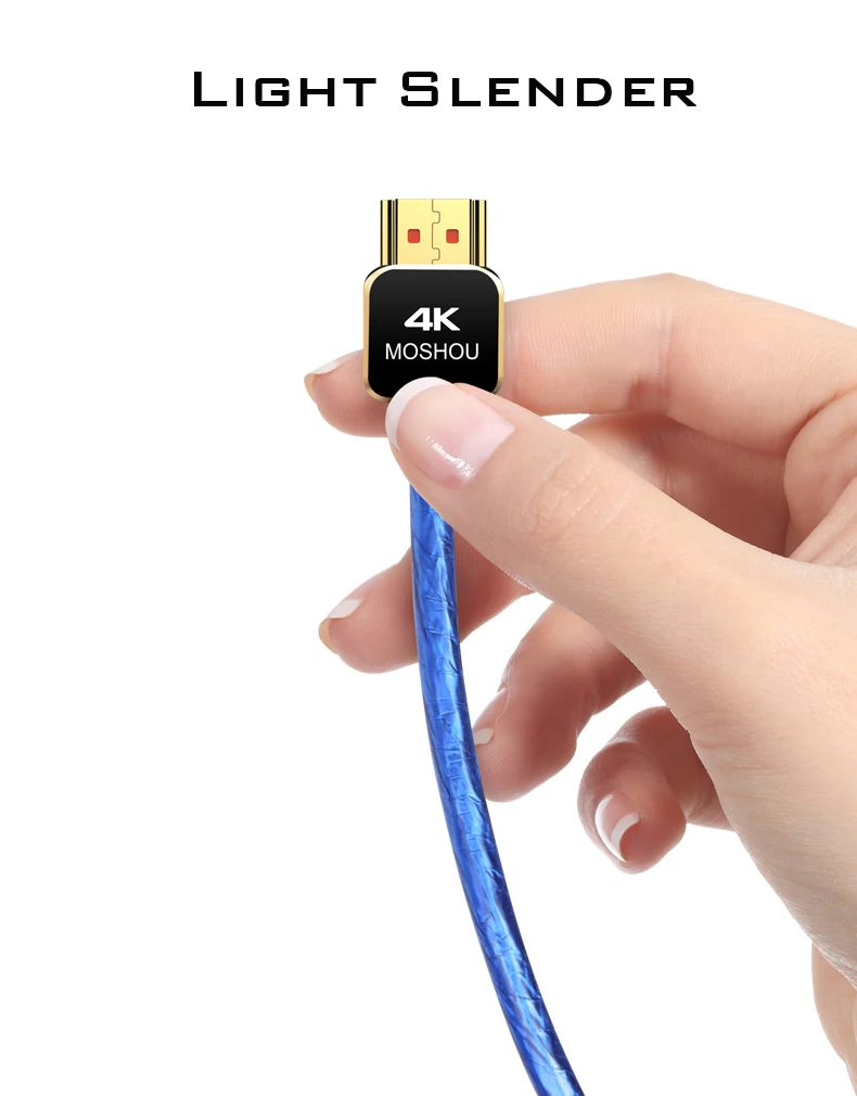 HDMI кабели 4K Ультра высокая скорость 18 Гбит/с HDMI 2.0a 4K@ 60Hz Ethernet совместимы с Apple Roku samsung QLED LG sony tv MOSHOU