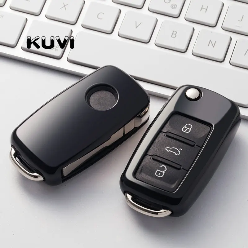 Мягкий ТПУ чехол для автомобильного ключа VW Golf Bora Jetta POLO GOLF Passat Skoda Octavia A5 Fabia SEAT Ibiza