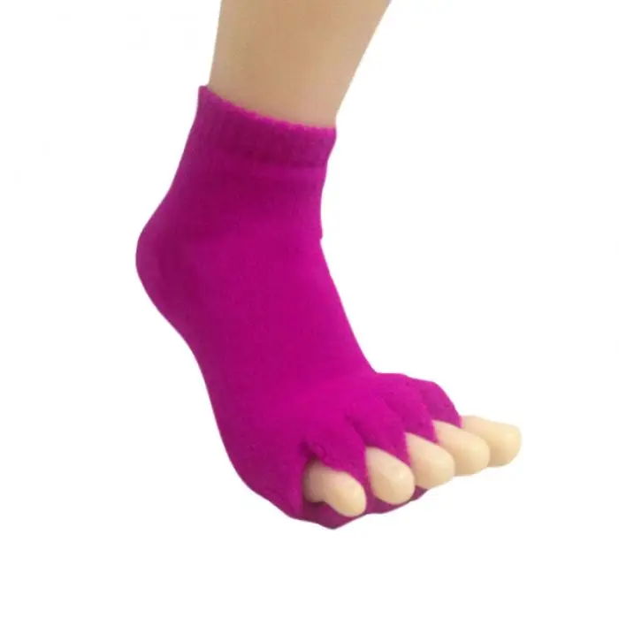 Men Women Sleeping Health Foot Care Massage Toe Socks Five Fingers Toes Compression Treatment Yoga Socks FI-19ING