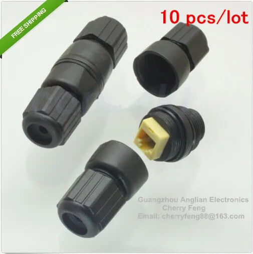 Бесплатная доставка! Двойная головка M25 сетевой соединитель RJ45