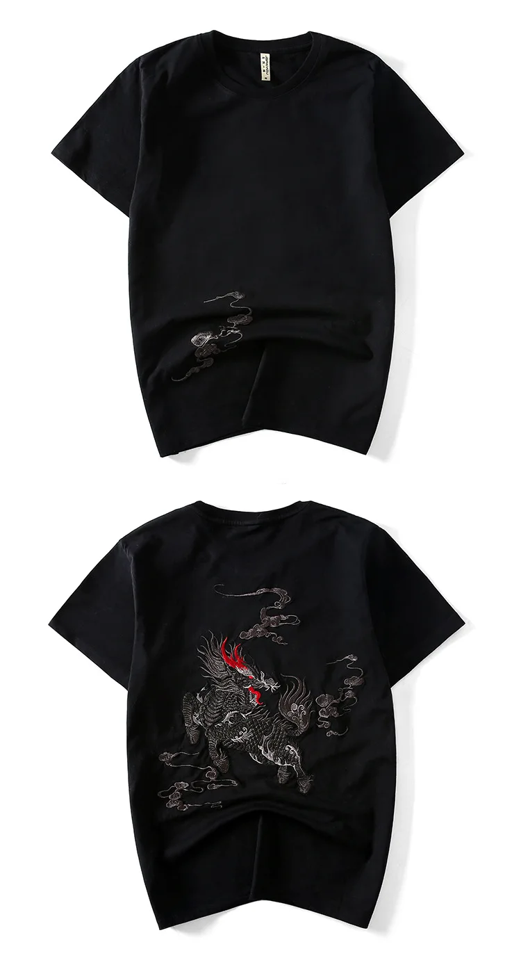 Harajuku God beast/футболка с героями мультфильмов; Новинка года; летняя футболка в стиле хип-хоп; хлопковые топы с буквенным принтом; футболки с вышивкой; уличная одежда