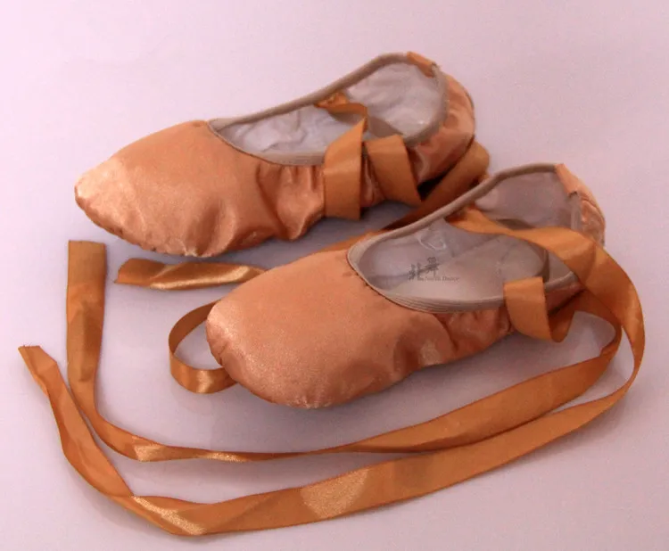 Балетки женские атласные с разрезом на подошве 4034|dance shoes|dance shoes wholesaledance brands |