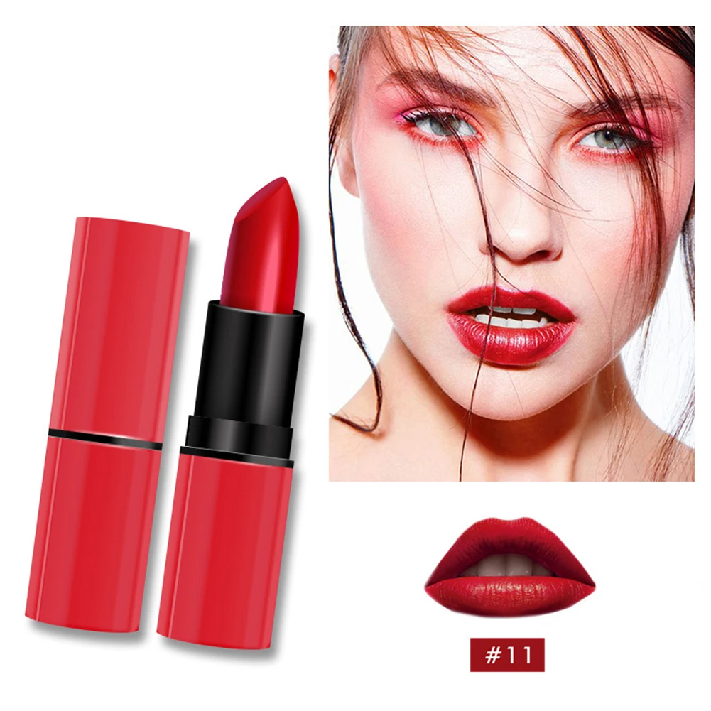 New Lipstick Matte Waterproof Velvet Lip Stick 8 Colors Sexy Red Brown Pigments Makeup Matte Lipsticks Beauty Lips