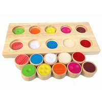 early learning educational toys for children montessori sensory touch feeling train tools color matching games wooden toys