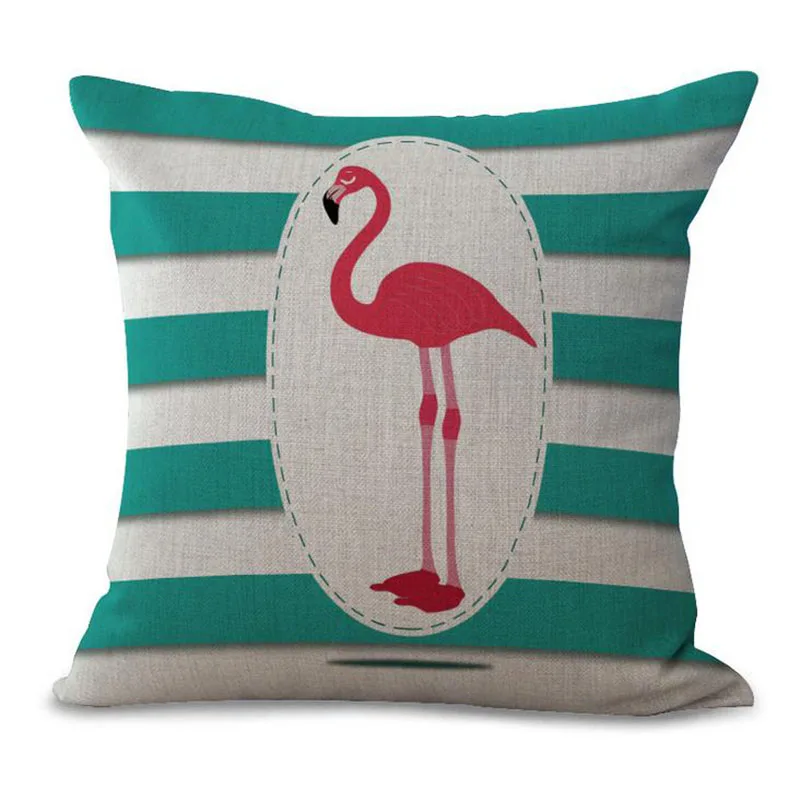 Хлопковые наволочки в стиле ретро с принтом фламинго наволочка для диванной