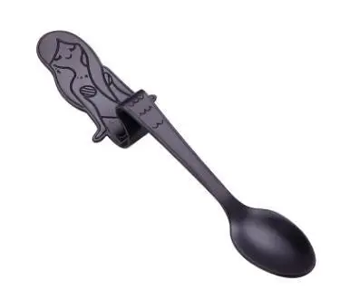 black Новинка Русалка нержавеющая сталь для ложек кофе ложка Flatware для питья для свадьбы русалка День Рождения украшения поставки - Цвет: black