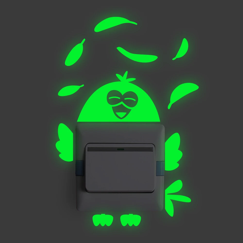 3D светящийся стикер s стикер стены спальни декоративный выключатель виниловая художественная роспись Декор счастливый цыпленок стикер стены