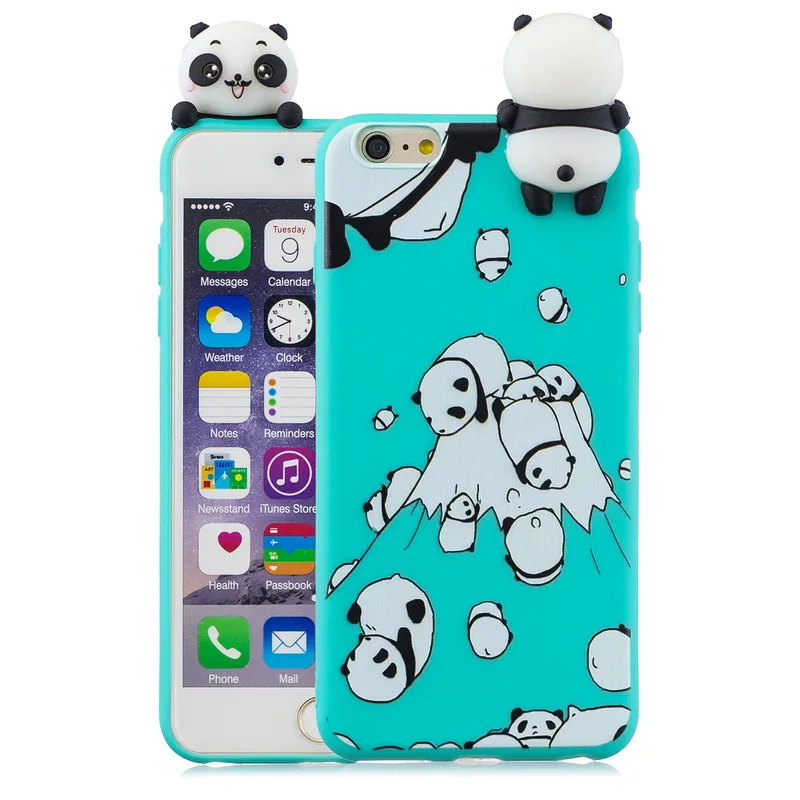 5 3d мультяшный чехол для телефона с животными для iphone 5s 5 6 6s 7 8 plus X XR XS 11 Pro Max милый мягкий силиконовый чехол из ТПУ для девочек - Цвет: 5