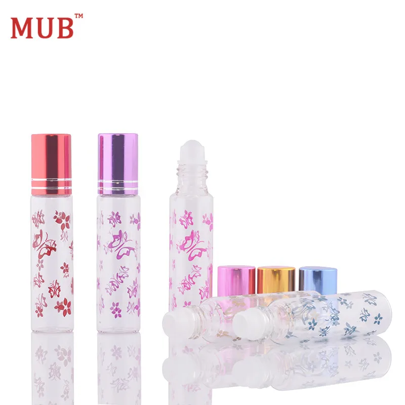 MUB 10 мл (100 шт./лот) Роликовые флаконы для эфирных масел флакон духов с принтом