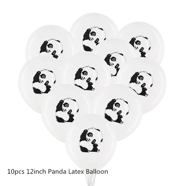Panda balloon A BIT. FLY Русалка Вечерние одноразовые бумажные стаканчики тарелки соломы вилки ложки Русалка День Рождения украшения Детские принадлежности - Цвет: Panda balloon A