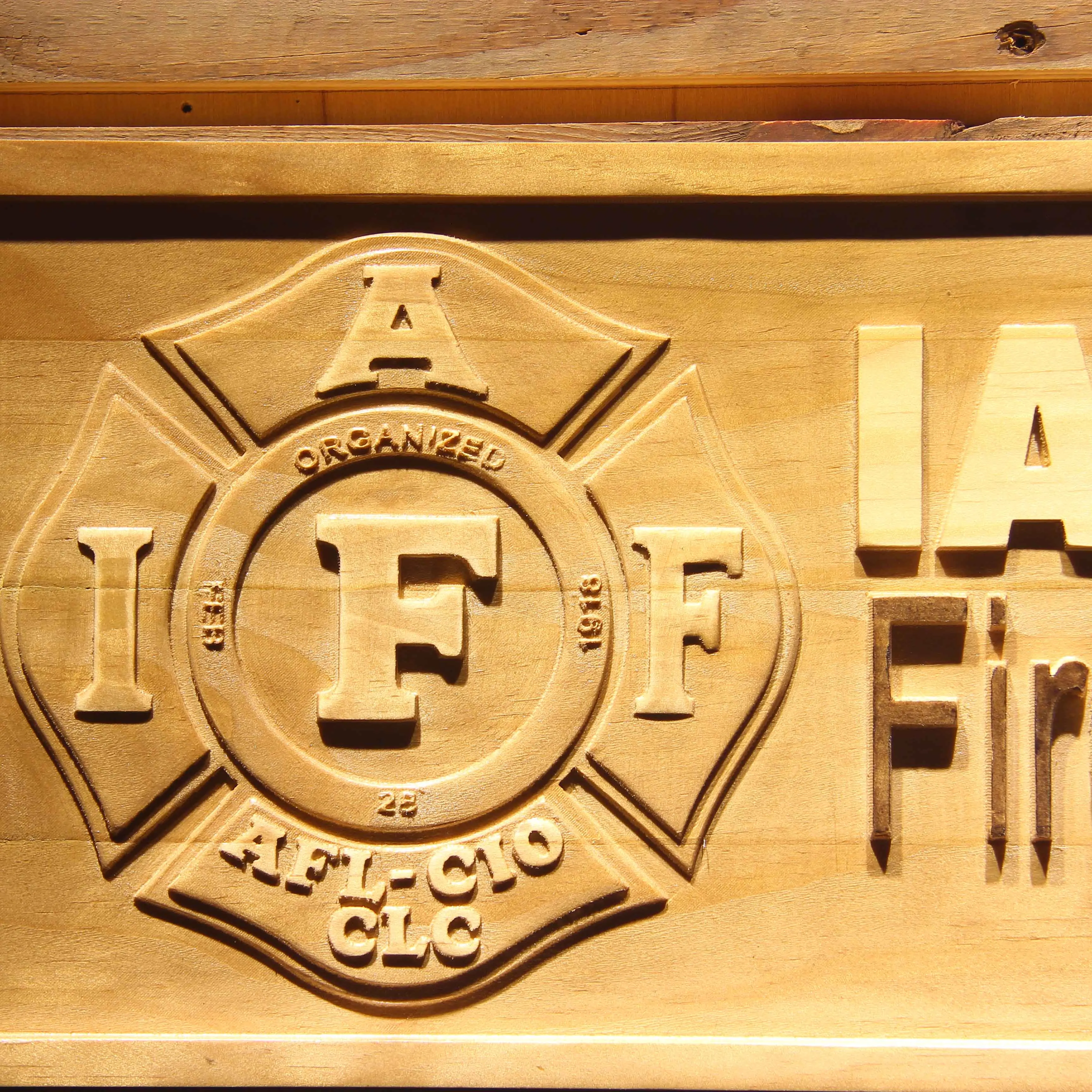 IAFF пожарные истребители пожарное пиво 3D деревянные вывески для бара|sign bar|sign woodsign