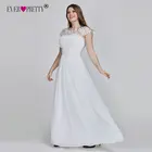 Vestido De Noiva Ever Pretty размера плюс элегантные шифоновые кружевные аппликации белые свадебные платья для женщин Свадебное платье для беременных 2020