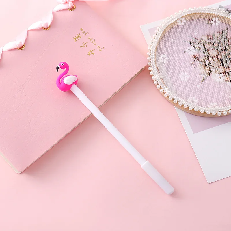 Креативный мультфильм розовый Лебедь гелевая ручка в виде фламинго Милая
