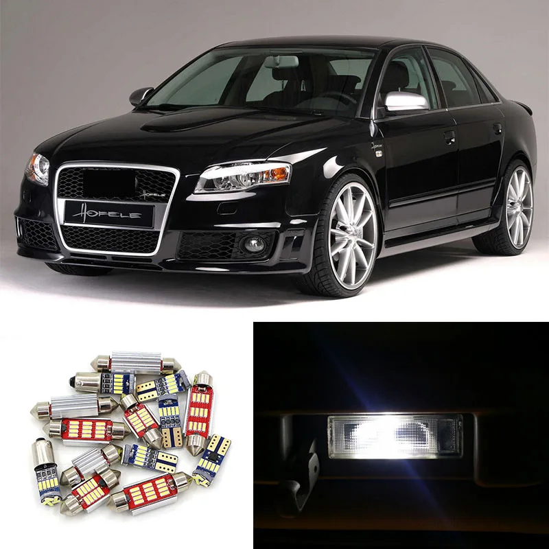 Сверхъяркие автомобисветодиодный СВЕТОДИОДНЫЕ Лампы Canbus 21 шт. посылка 2006 2008 Audi A4