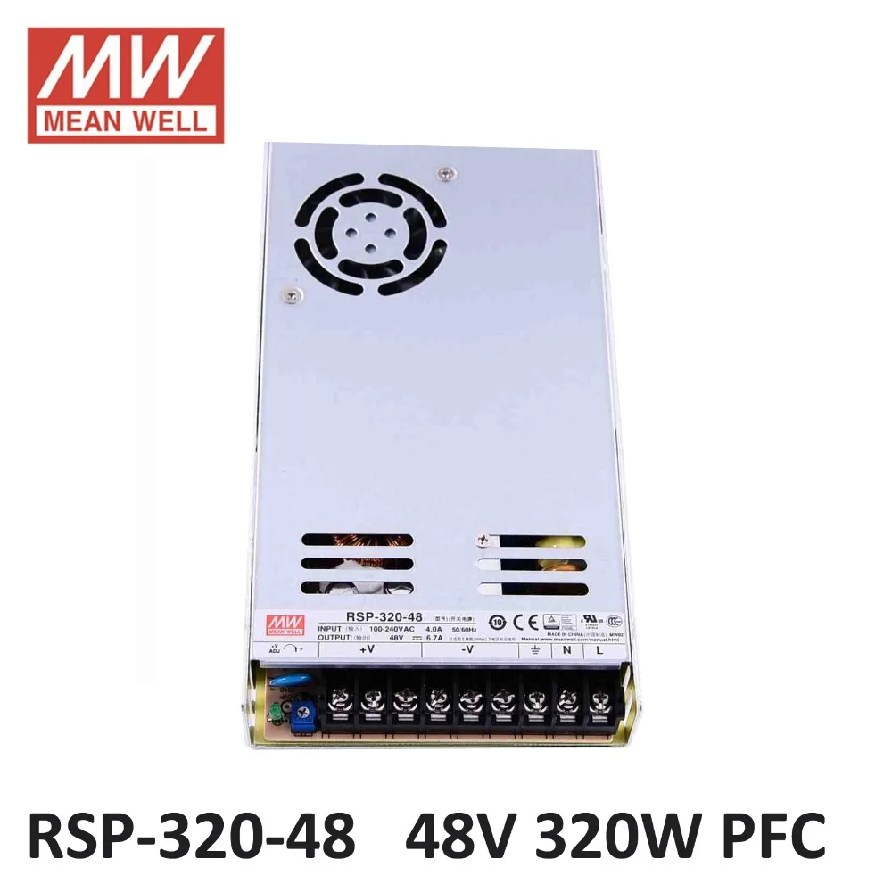 Meanwell 48 В 6.7A pfc Светодиодный источник питания RSP 320 драйвер импульсного источника