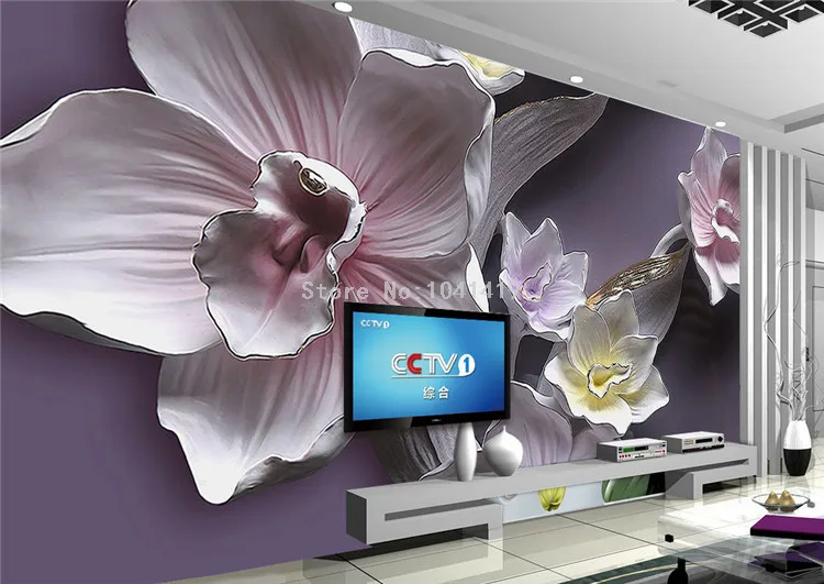 3D стерео рельефные цветы Настенные обои для гостиной ТВ диван фон настенное покрытие классический цветочный домашний декор Papel де Parede