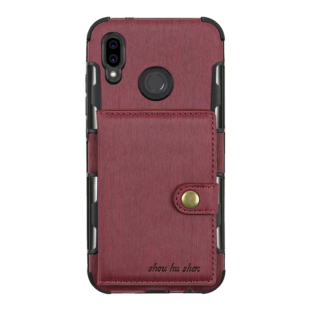 wine red Чехол-Кошелек для телефона huawei mate 10 Pro Lite Y3 Nova 2i кожаный чехол для huawei P9 P20 Pro Lite Maimang 6 Honor 9i чехол s - Цвет: wine red