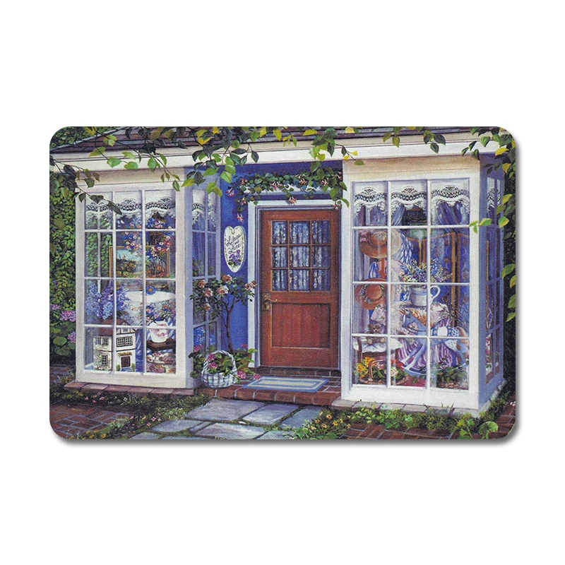 Классический европейский домашний коврик для мыши с изображением природы