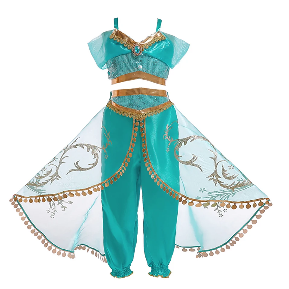 Костюмы принцессы для девочек косплей детей костюм Хэллоуина с лампой Детский