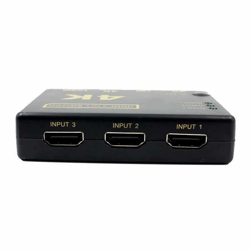 3 input 1 output HDMI switcher 3-Port Switch Converter Supports 4K Full HD1080p 3D with IR Remote |