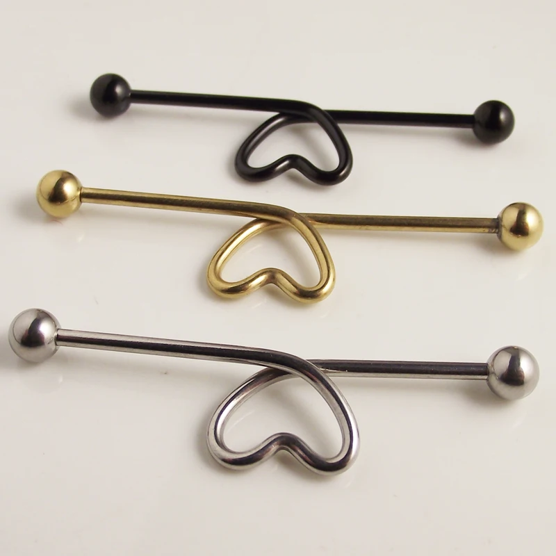 2 шт Золото Серебро хирургическая нержавеющая сталь 1 6*35*5/5 мм любовь Длинные