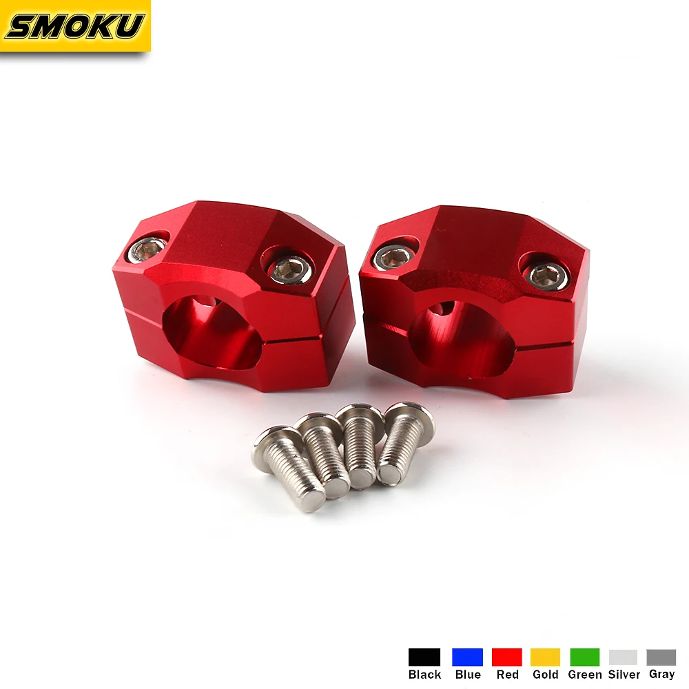 

Universal Square Clamps 1-1/8'' Bar Clamps Handlebar Risers Fat Handle Bar Mounting Riser Clamp for Ducati Yamaha Kawasaki