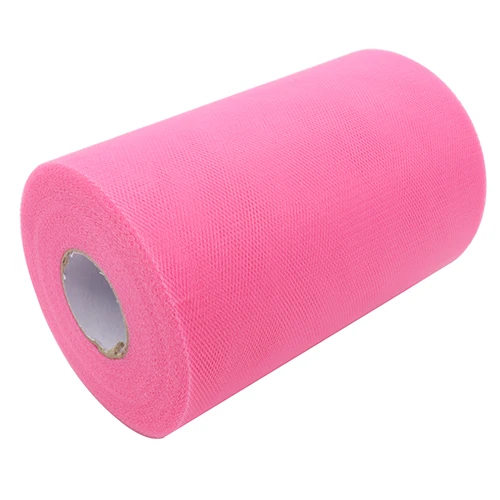Fresh pink Скрученный тюль, 100 ярдов 15 см красочные рулон органзы Тюль Ткань Органза юбка-пачка для девочек Baby Shower Декор вечерние поставки - Цвет: Fresh pink