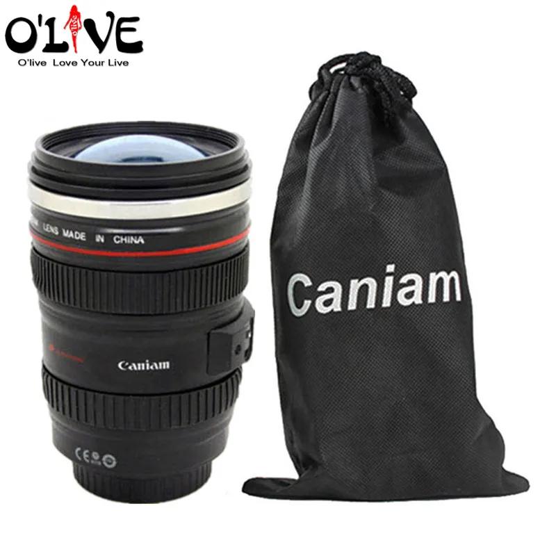 400 мл Нержавеющая сталь Чашки Объективы для фотоаппаратов Кружки стакан воды Чай